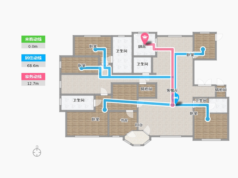 内蒙古自治区-呼和浩特市-观山悦-296.00-户型库-动静线