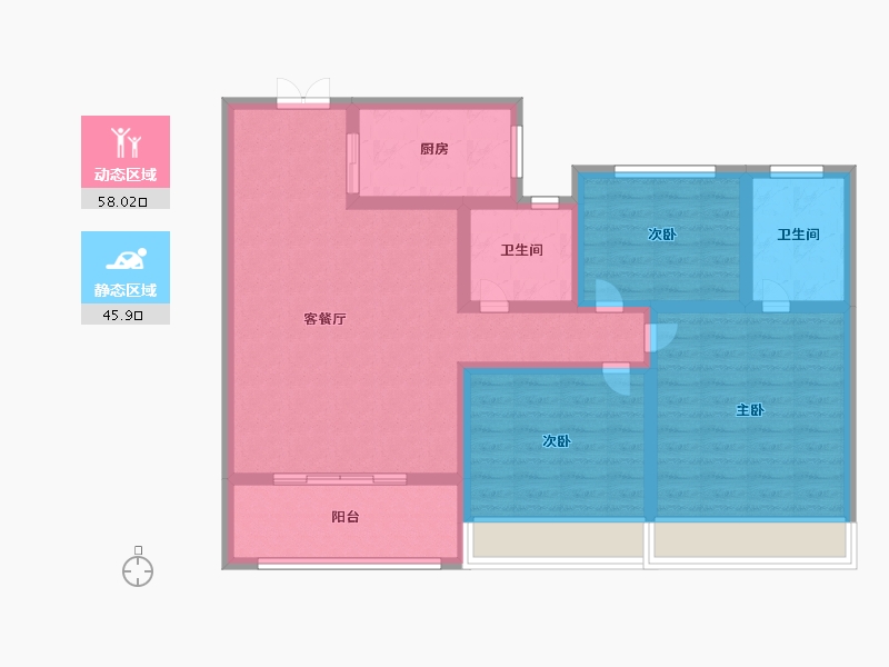 山西省-临汾市-功臣御苑-92.00-户型库-动静分区