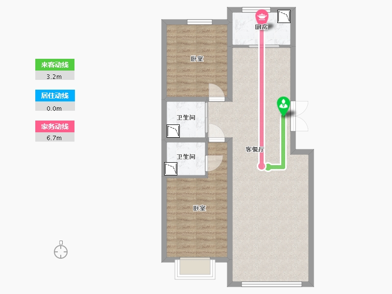 内蒙古自治区-包头市-富悦湾-76.02-户型库-动静线