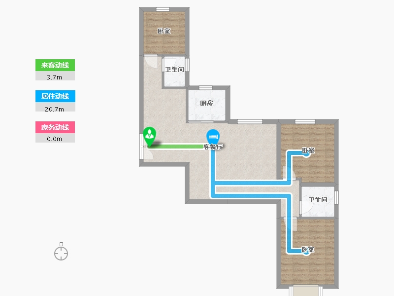 内蒙古自治区-呼和浩特市-天福·九熙府-78.93-户型库-动静线