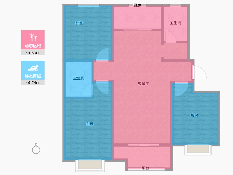 河北省-石家庄市-城南尚府-92.20-户型库-动静分区