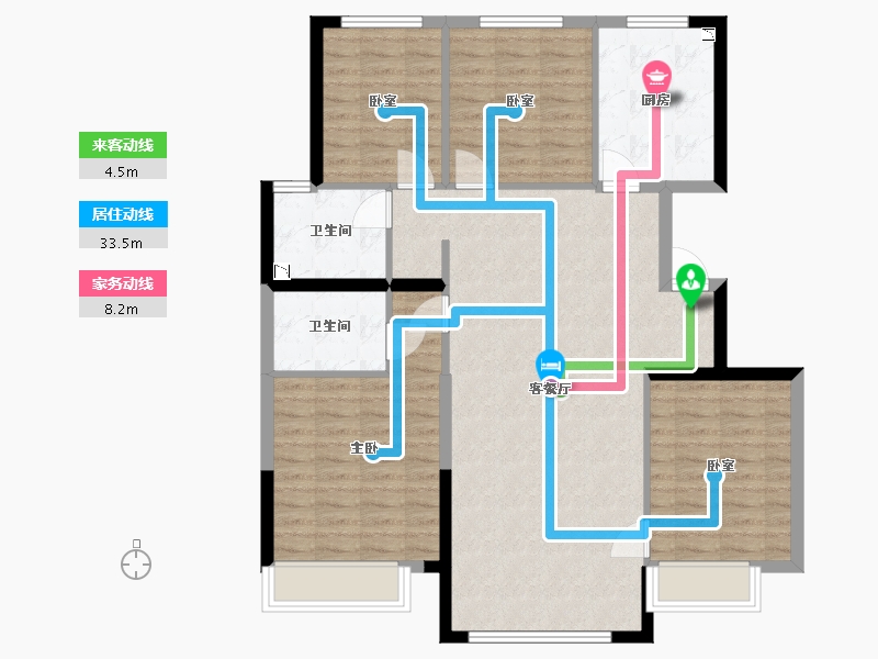 内蒙古自治区-呼和浩特市-呼和浩特恒大悦府-108.25-户型库-动静线