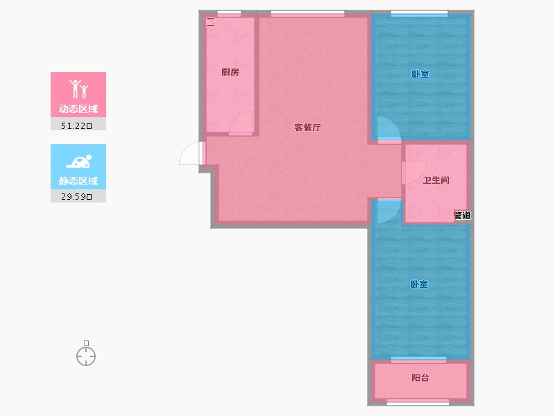 山西省-大同市-悦城·御河十号-72.79-户型库-动静分区