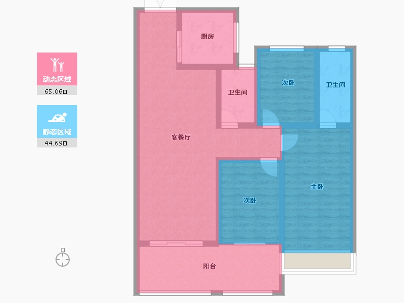 山西省-临汾市-功臣御苑-98.00-户型库-动静分区