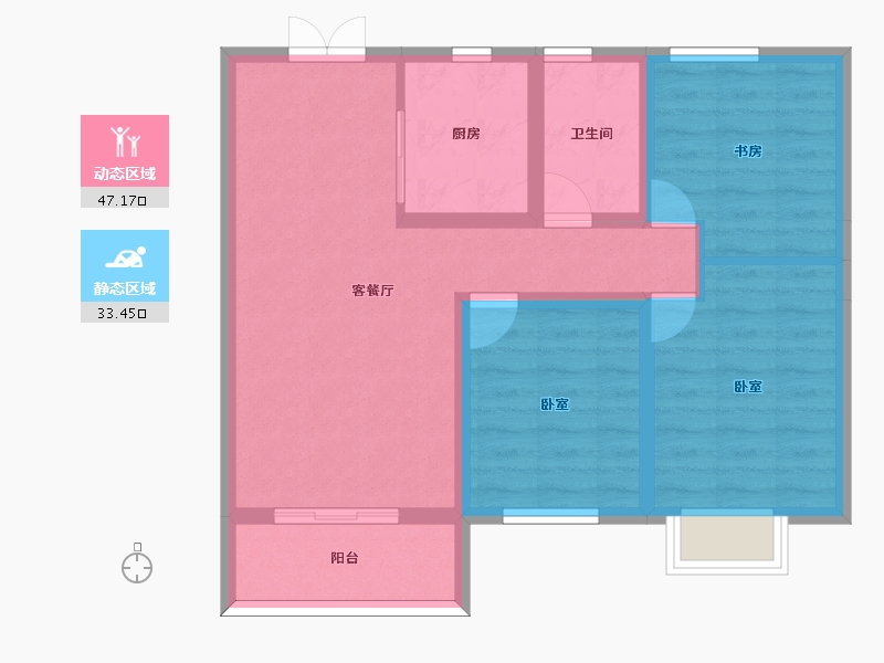 河北省-邢台市-永康万国城-71.48-户型库-动静分区