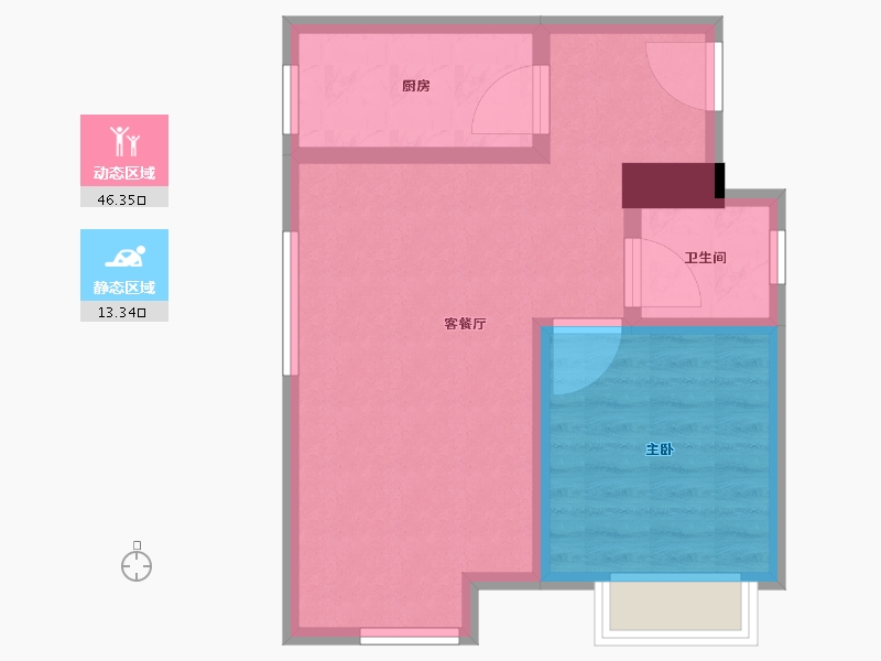 河北省-保定市-卓悦中心-52.59-户型库-动静分区