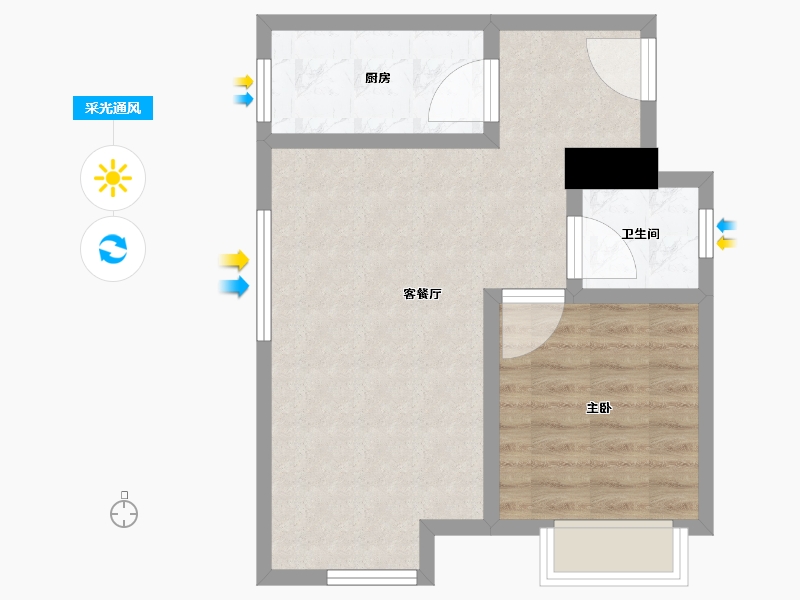 河北省-保定市-卓悦中心-52.59-户型库-采光通风