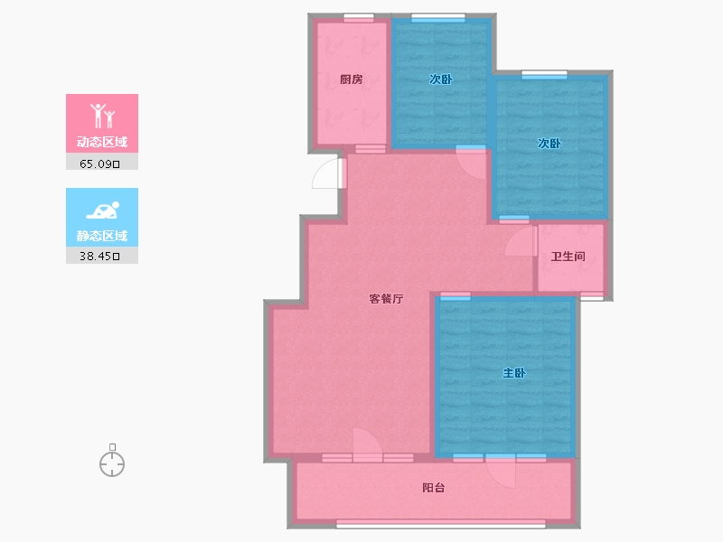 河北省-廊坊市-荣盛永清花语城西区-92.20-户型库-动静分区