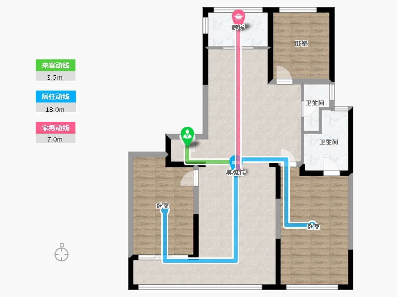 内蒙古自治区-呼和浩特市-融创瀚海壹號-108.00-户型库-动静线