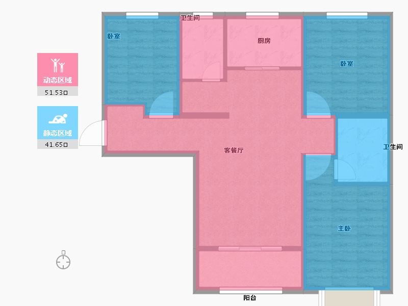 河北省-石家庄市-城南尚府-84.22-户型库-动静分区