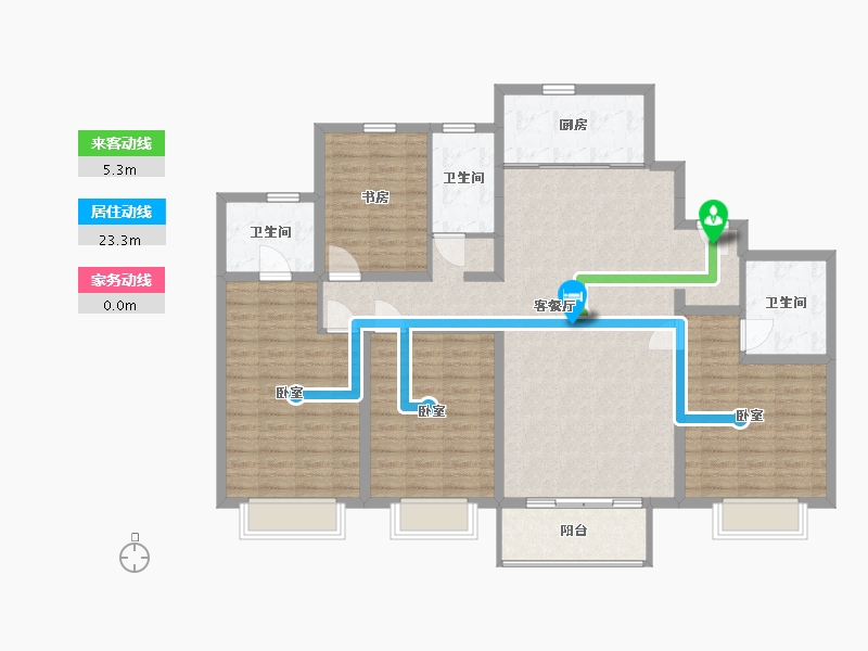 内蒙古自治区-呼和浩特市-呼和浩特亿利生态城-137.19-户型库-动静线