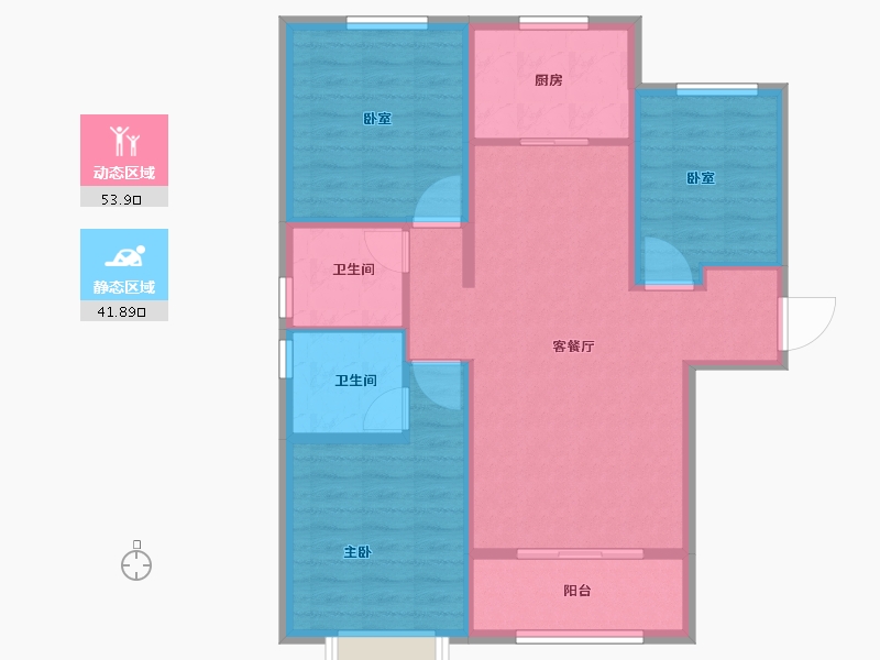 河北省-石家庄市-城南尚府-86.50-户型库-动静分区