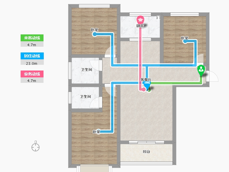 山西省-运城市-凤凰湾-84.01-户型库-动静线