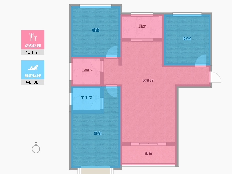 山西省-运城市-凤凰湾-84.01-户型库-动静分区