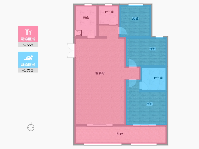 山西省-临汾市-功臣御苑-104.00-户型库-动静分区