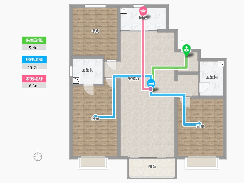 内蒙古自治区-呼和浩特市-呼和浩特亿利生态城-132.17-户型库-动静线