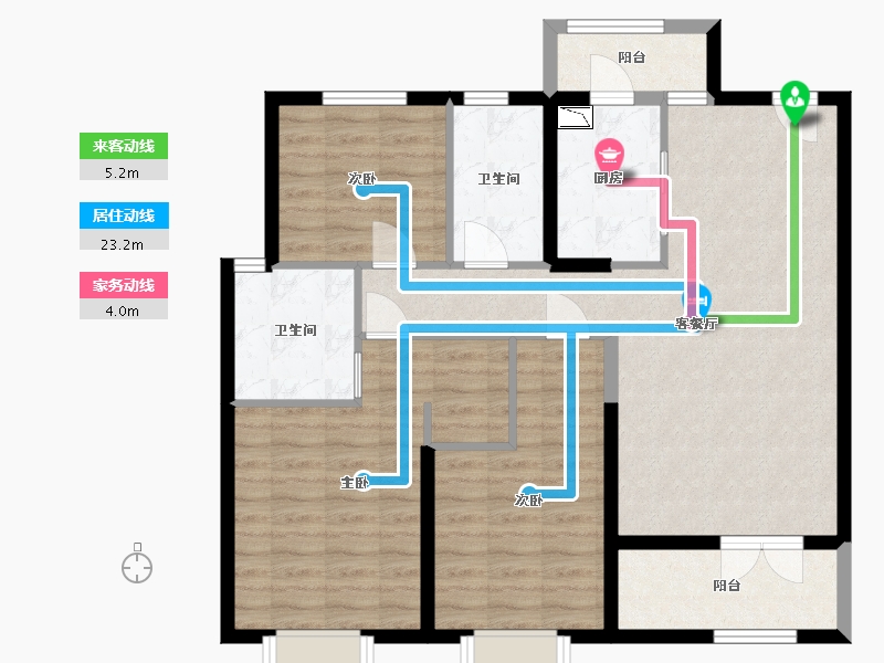 河北省-廊坊市-苏宁雲著御澜湾-97.41-户型库-动静线