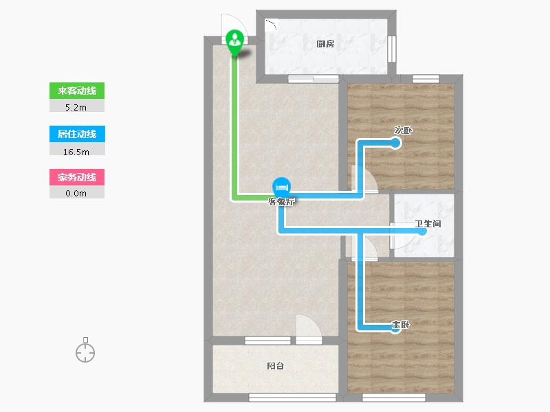 河北省-廊坊市-荣盛永清花语城西区-65.00-户型库-动静线