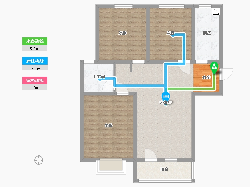 河北省-廊坊市-中远佳成时代-82.37-户型库-动静线