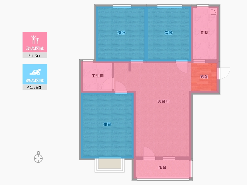 河北省-廊坊市-中远佳成时代-82.37-户型库-动静分区