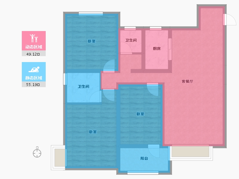 河北省-邢台市-邢台荣盛华府-92.17-户型库-动静分区