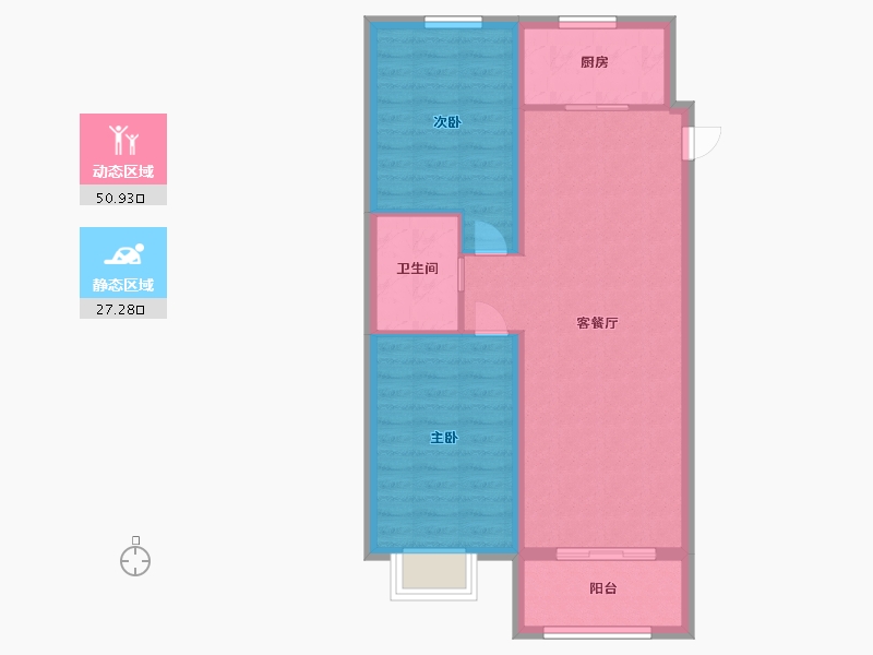 河北省-廊坊市-盛德紫悦府-70.40-户型库-动静分区