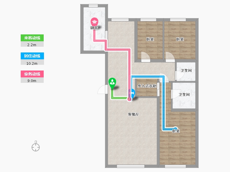 内蒙古自治区-包头市-星河水郡-93.81-户型库-动静线