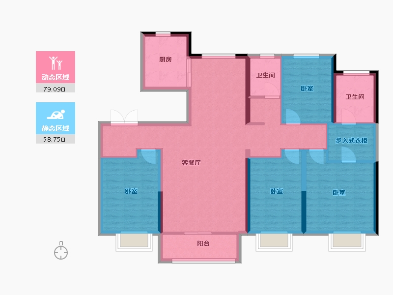 河北省-邢台市-美的国宾府-124.01-户型库-动静分区