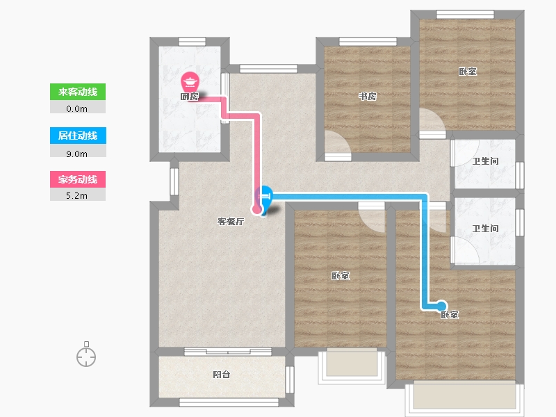 河北省-邢台市-邢台壹号院-95.31-户型库-动静线