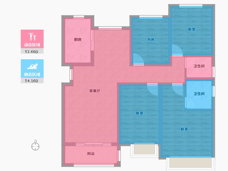 河北省-邢台市-邢台壹号院-95.31-户型库-动静分区