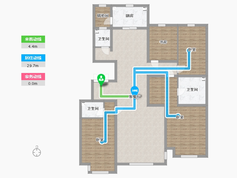 内蒙古自治区-呼和浩特市-泽信青城-159.38-户型库-动静线