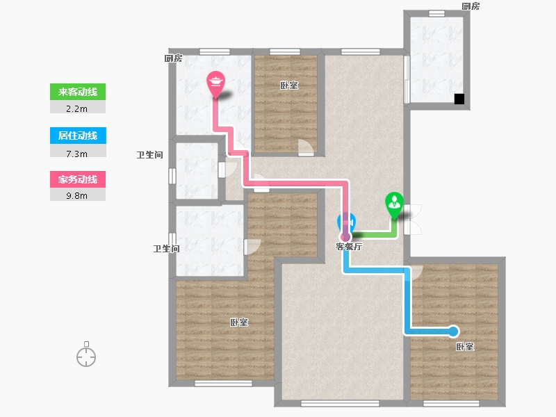 内蒙古自治区-呼和浩特市-中实·玺樾府-120.00-户型库-动静线