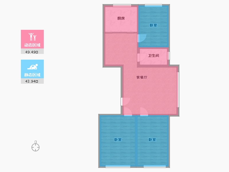 内蒙古自治区-赤峰市-翡翠明珠-83.71-户型库-动静分区