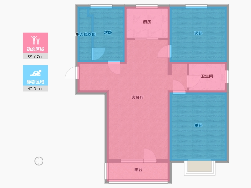 河北省-廊坊市-中远佳成时代-86.40-户型库-动静分区