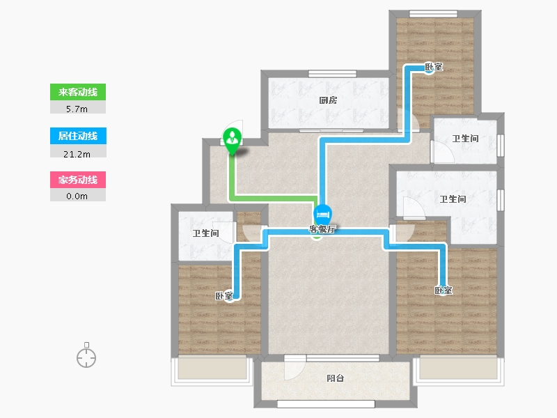 河北省-邢台市-邢台壹号院-105.83-户型库-动静线