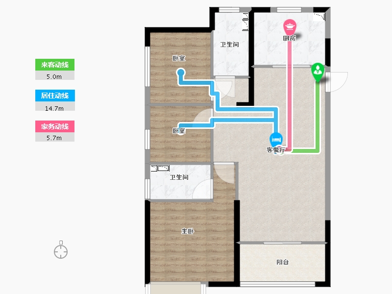 内蒙古自治区-呼和浩特市-呼和浩特恒大悦府-98.00-户型库-动静线