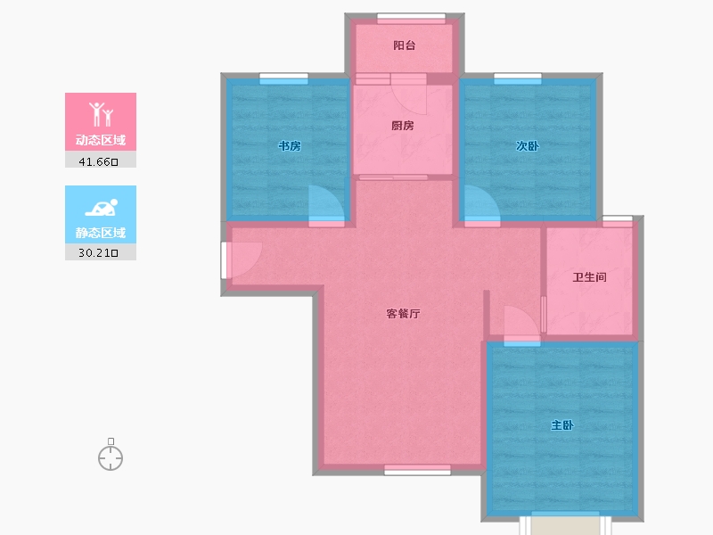 河北省-廊坊市-万澎公馆-63.37-户型库-动静分区