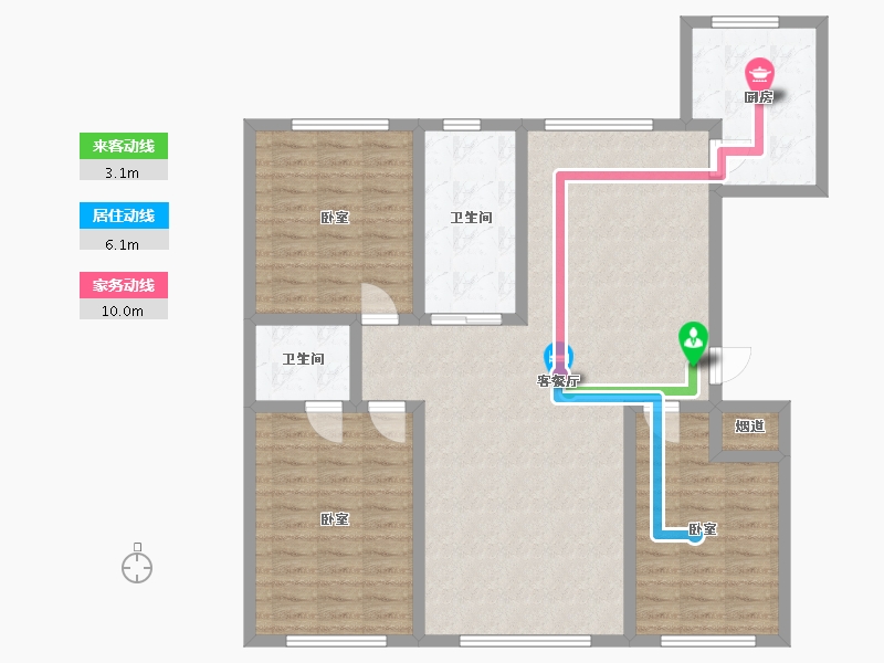 内蒙古自治区-赤峰市-翡翠明珠-113.04-户型库-动静线