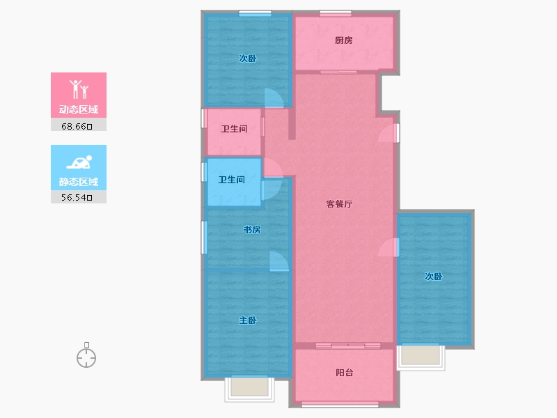 河北省-廊坊市-盛德紫悦府-113.20-户型库-动静分区