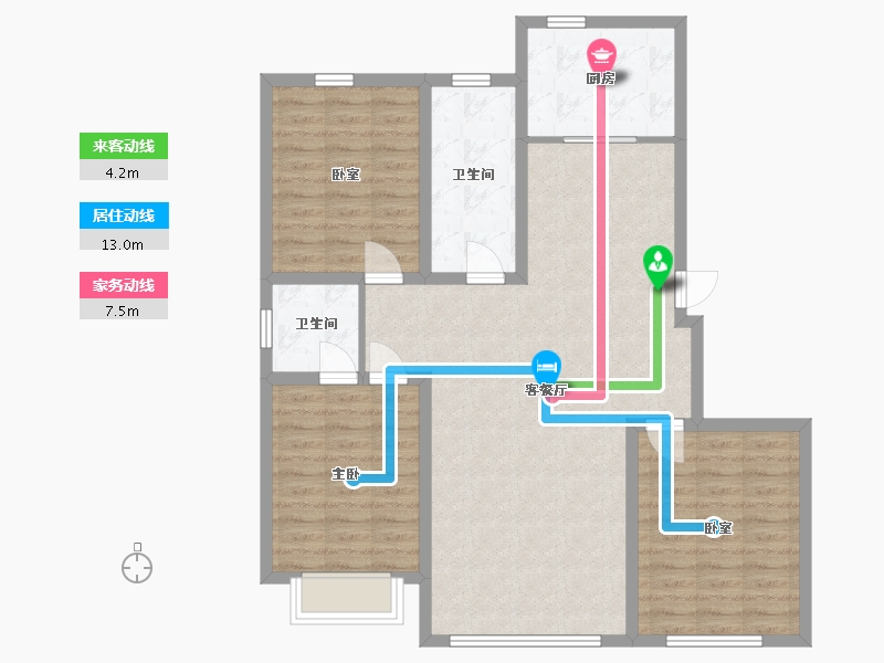 内蒙古自治区-包头市-紫贵华府-101.26-户型库-动静线