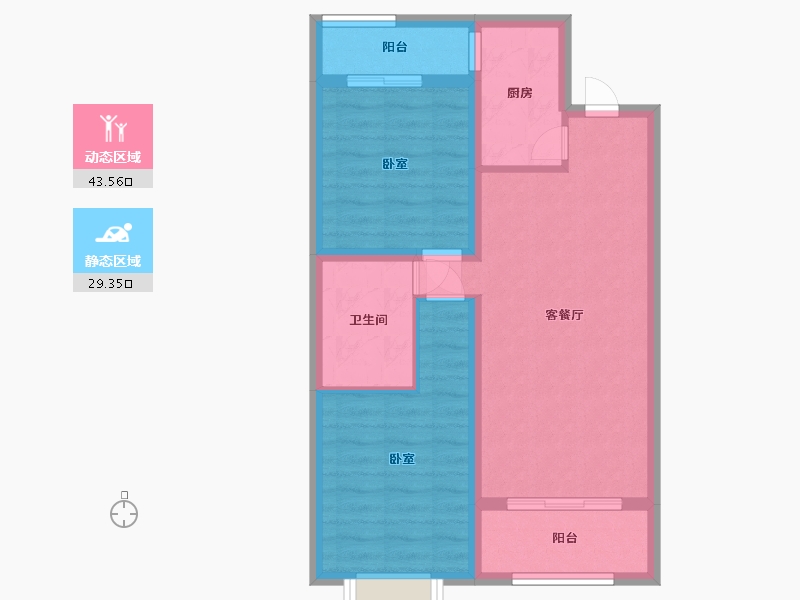 内蒙古自治区-乌海市-乌海万达广场-64.52-户型库-动静分区