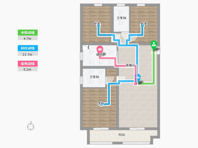 内蒙古自治区-包头市-中梁・首府壹号院-89.00-户型库-动静线