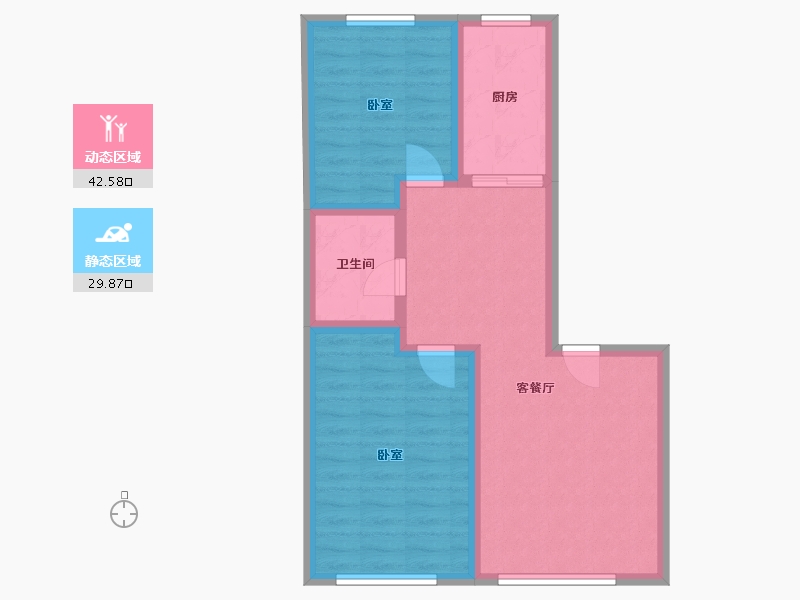 内蒙古自治区-赤峰市-翡翠明珠-64.31-户型库-动静分区