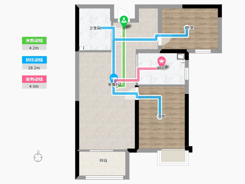 内蒙古自治区-呼和浩特市-呼和浩特恒大悦府-69.00-户型库-动静线