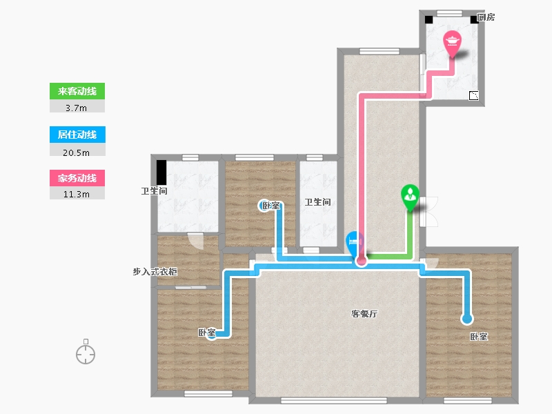 内蒙古自治区-呼和浩特市-中实·玺樾府-123.99-户型库-动静线