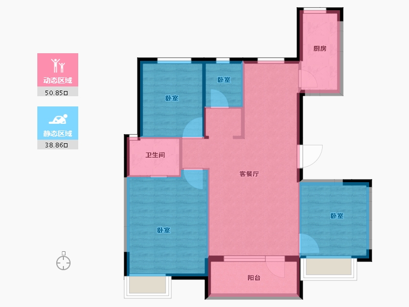 山西省-太原市-招商公园1872-80.77-户型库-动静分区