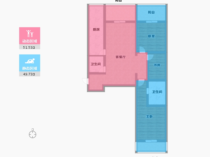 山西省-太原市-华康悦府-87.80-户型库-动静分区