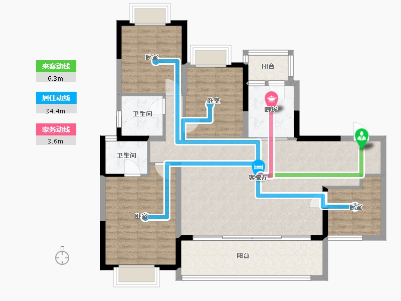 四川省-成都市-明信凤栖台-113.35-户型库-动静线