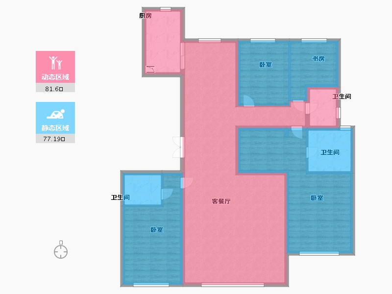 内蒙古自治区-呼和浩特市-中实·玺樾府-142.99-户型库-动静分区