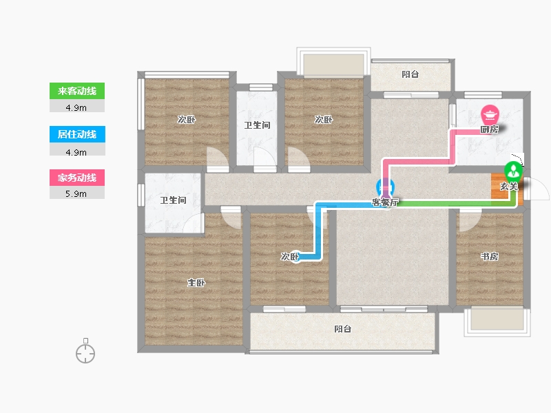 广西壮族自治区-柳州市-彰泰江与城-110.86-户型库-动静线